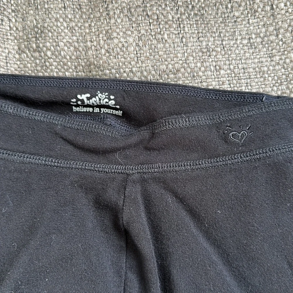 Justice Girls Black Leggings Size 7